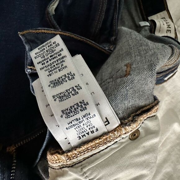 Frame Blue Denim 28 Le High Straight Fort Fellah Jeans - Picture 5 of 6